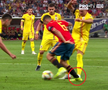 ROMÂNIA - SPANIA / FOTO „Tricolorii” au contestat decizia, dar a fost penalty clar! Deac l-a faultat în careu pe Ceballos