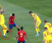 ROMÂNIA - SPANIA / FOTO „Tricolorii” au contestat decizia, dar a fost penalty clar! Deac l-a faultat în careu pe Ceballos