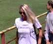 FOTO Blonda care a zăpăcit spectatorii la Sportul Snagov - FC Argeș » Ce și-a scris pe tricou :)