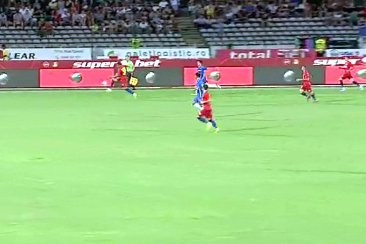 FCSB - VOLUNTARI / VIDEO Cristian Botezatu, unul dintre cei 4 debutanți de la FCSB, a greșit flagrant și ilfovenii au marcat în secunda 35