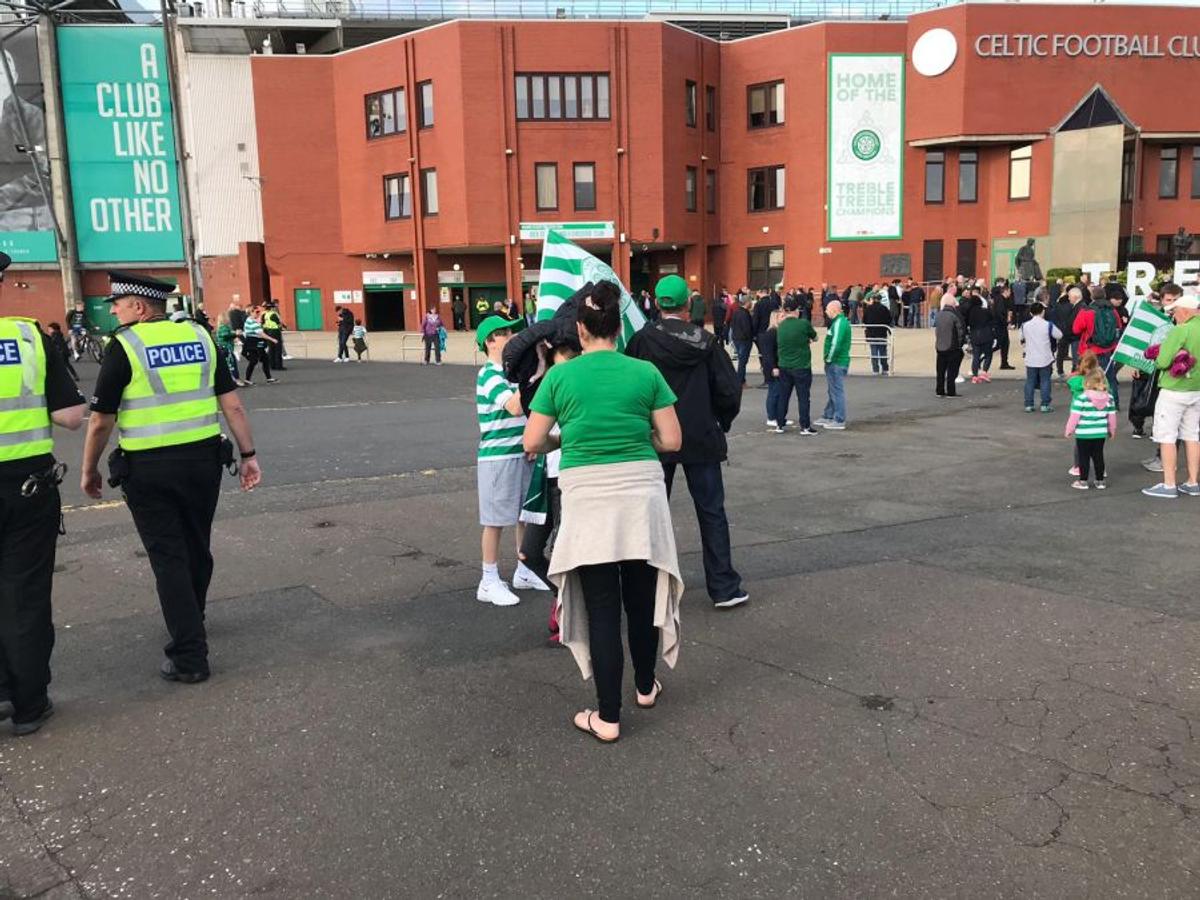 Fanii lui Celtic, înainte de meciul cu CFR