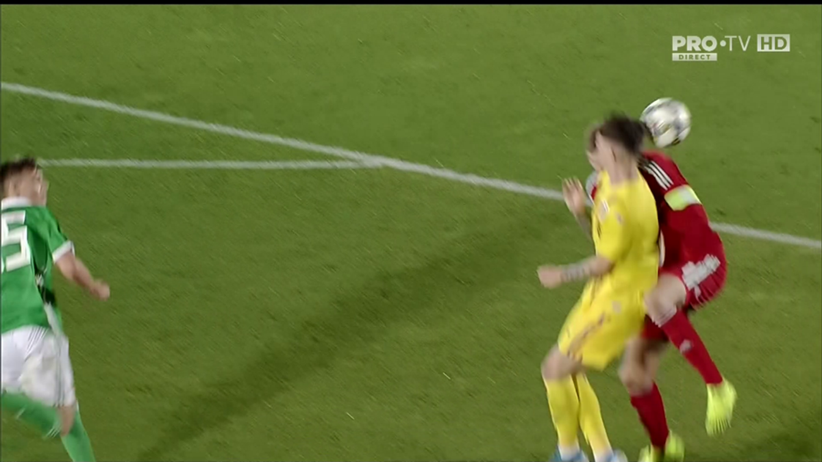 ROMÂNIA U21 - IRLANDA DE NORD U21 // GALERIE FOTO Dennis Man, făcut KO! Portarul nord-irlandezilor a văzut ROȘU direct