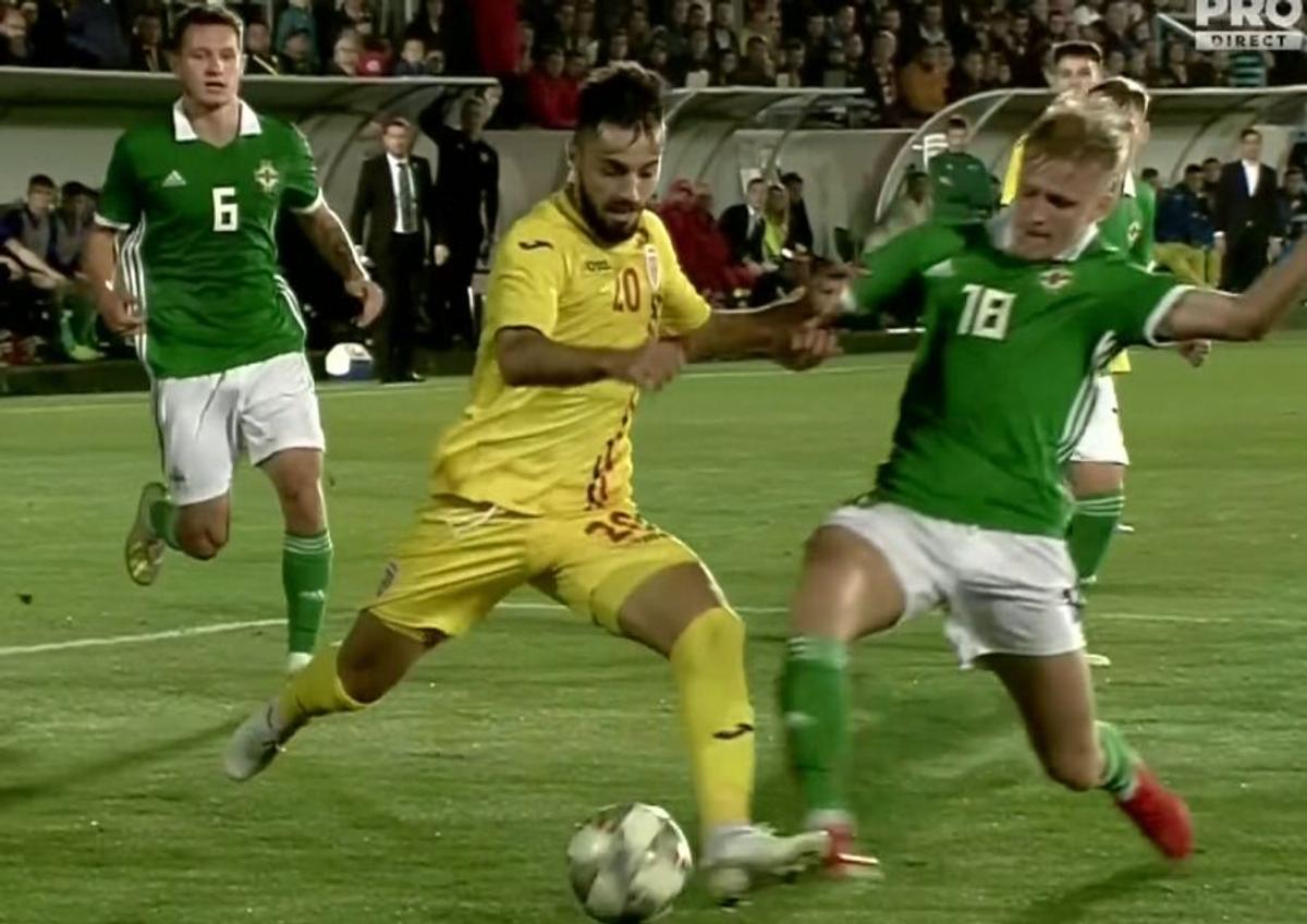 ROMÂNIA U21 - IRLANDA DE NORD  U21 // FOTO România U21, dezavantajată de arbitru! Penalty clar neacordat în finalul primei reprize