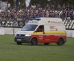 RAPID - ASU POLI // FOTO Clipe de panică: Timișoreanul Jurj, făcut KO de Lazăr » Ambulanța a intervenit de urgență și l-a transportat la spital!