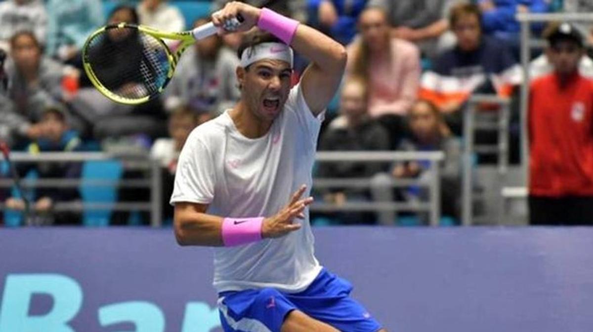 VIDEO + FOTO Dinamovistul Ivan Pesic a urmărit live supermeciul Djokovic - Nadal » Primii doi jucători ai lumii au făcut SHOW în Kazahstan