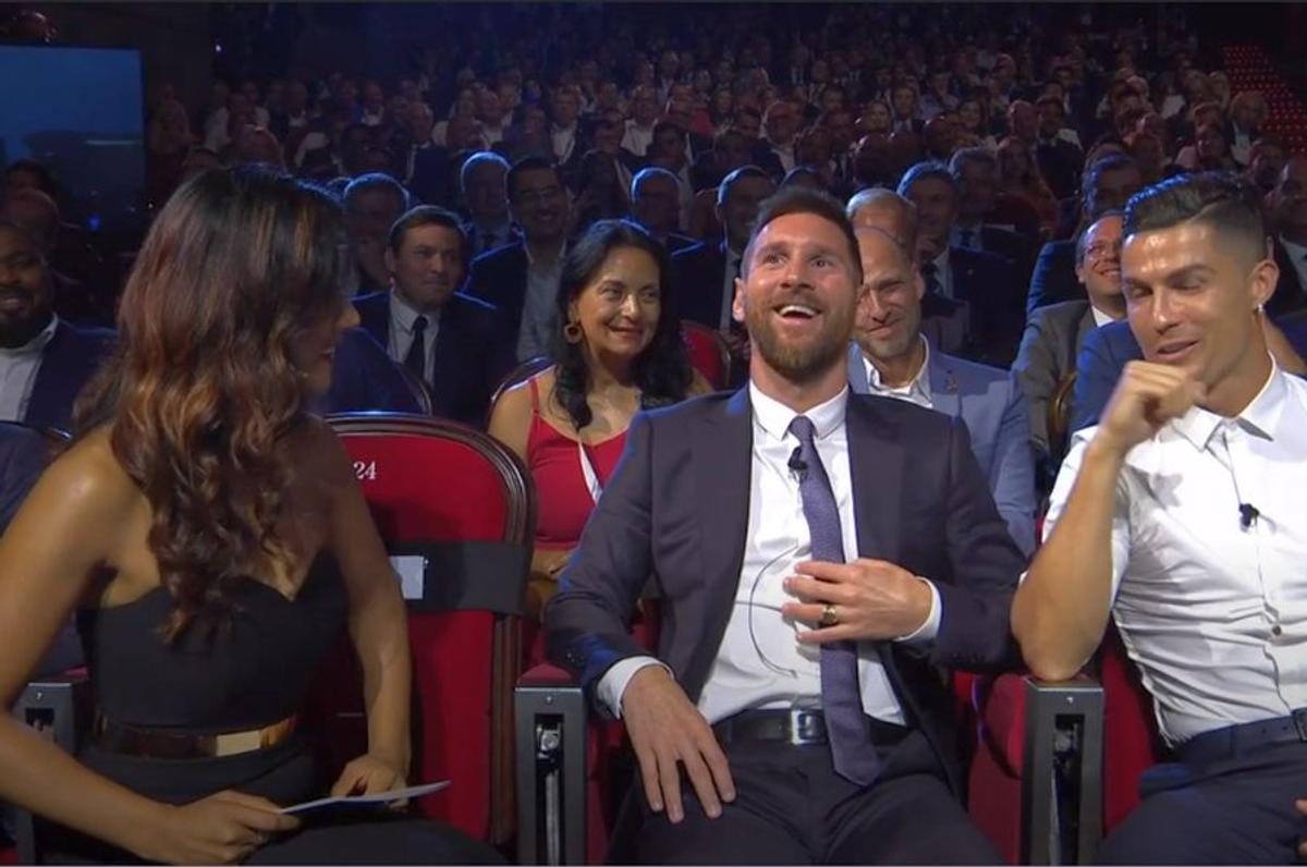 FOTO Răzvan Burleanu, cu ochii pe Messi și Ronaldo la gala UEFA :) » Cine a fost vedeta festivității de la Monaco