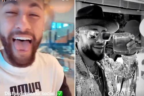 Neymar, în noaptea de revelion // foto: capturi @ Instagram