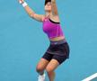Bianca Andreescu, în timpul meciului cu Muguruza de la Adelaide / Sursă foto: Guliver/Getty Images