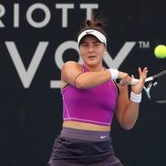 Bianca Andreescu, în timpul meciului cu Muguruza de la Adelaide / Sursă foto: Guliver/Getty Images