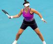 Bianca Andreescu, în timpul meciului cu Muguruza de la Adelaide / Sursă foto: Guliver/Getty Images