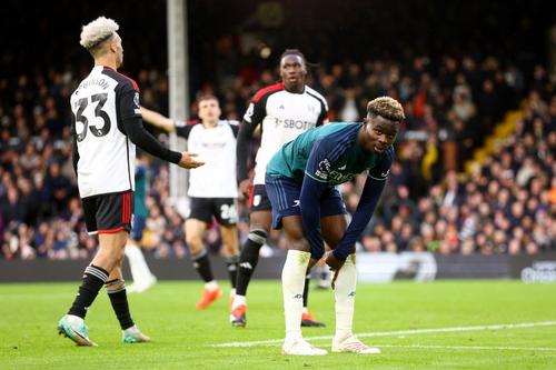 Bukayo Saka, dezamăgit de altă ratare, de altă înfrângere Foto: Guliver/GettyImages