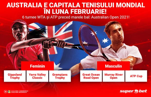 Pregătește-te pentru o lună de tenis de cel mai înalt nivel! Toate numele grele s-au mutat în Australia! Tu pe cine pariezi?