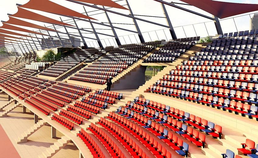 Așa ar trebui să arate tribuna I a arenei din Târgoviște