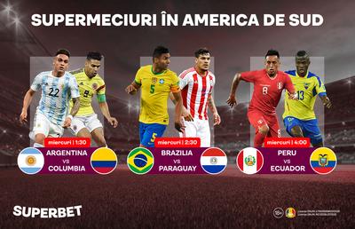 SuperFotbalul sud-american se vede pe Superbet! Etapă importantă pentru drumul spre Qatar