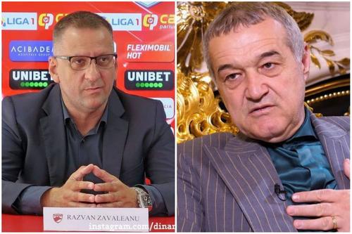 Răzvan Zăvăleanu, în stânga. Gigi Becali, în dreapta