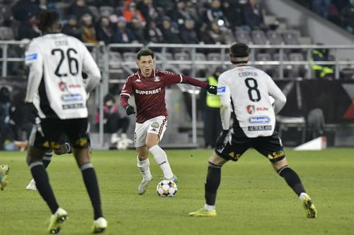 Olimpiu Moruțan, unul dintre jucătorii criticați de Dorel Mutică, în Rapid - U Cluj // Foto: Cristi Preda