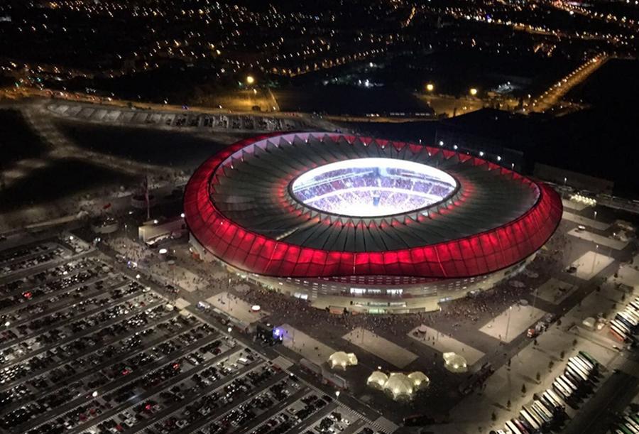Wanda Metropolitano văzută din dronă FOTO Twitter VIDEO + FOTO Ghencea, ca „Wanda Metropolitano” » Detaliul spectaculos de la noua arenă din București