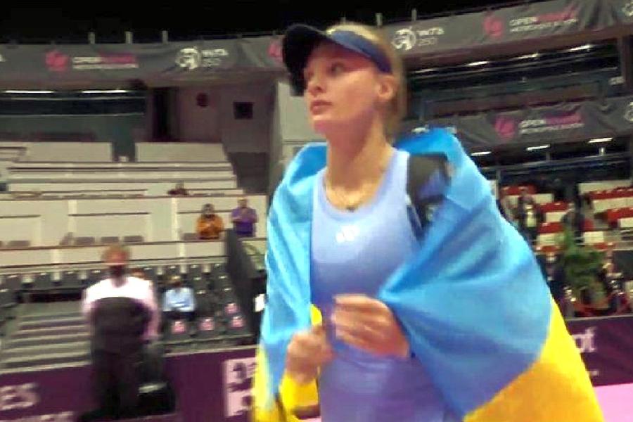 Dayana Yastremska / Captură Twitter Dayana Yastremska a învins-o pe Ana Bogdan după un maraton de peste 3 ore » Gest emoționant al ucrainencei înainte de meci + cum a reacționat la final