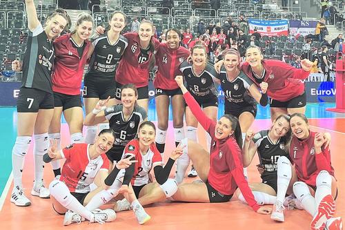 CSM Alba Blaj este în semifinalele CEV Cup // foto: Facebook @ Volei Alba Blaj
