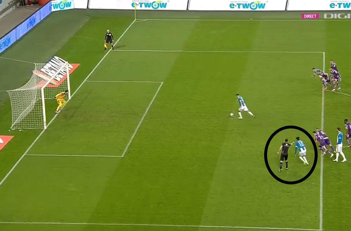 Penalty Costinel Tofan în CSU Craiova - FC Argeș