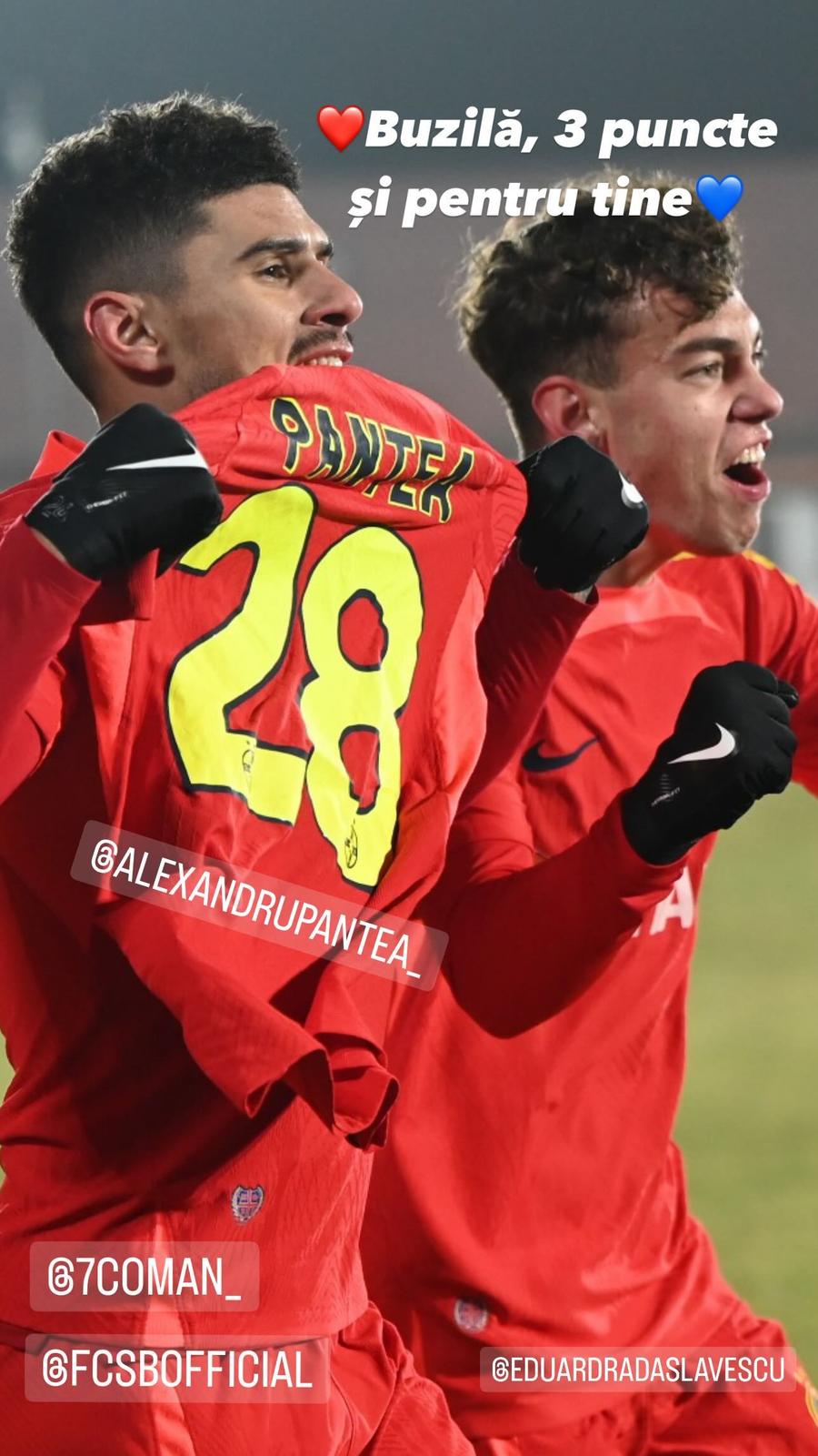 Mesajul postat de Mihai Stoica, foto: instagram @mm_stoica „Buzilă, 3 puncte și pentru tine” » Mesaj cu dedicație al lui Mihai Stoica, după succesul FCSB-ului la Voluntari