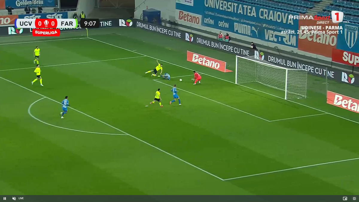 Penalty cerut de Craiova în meciul cu Farul, la duelul Mitriță - Bălașa