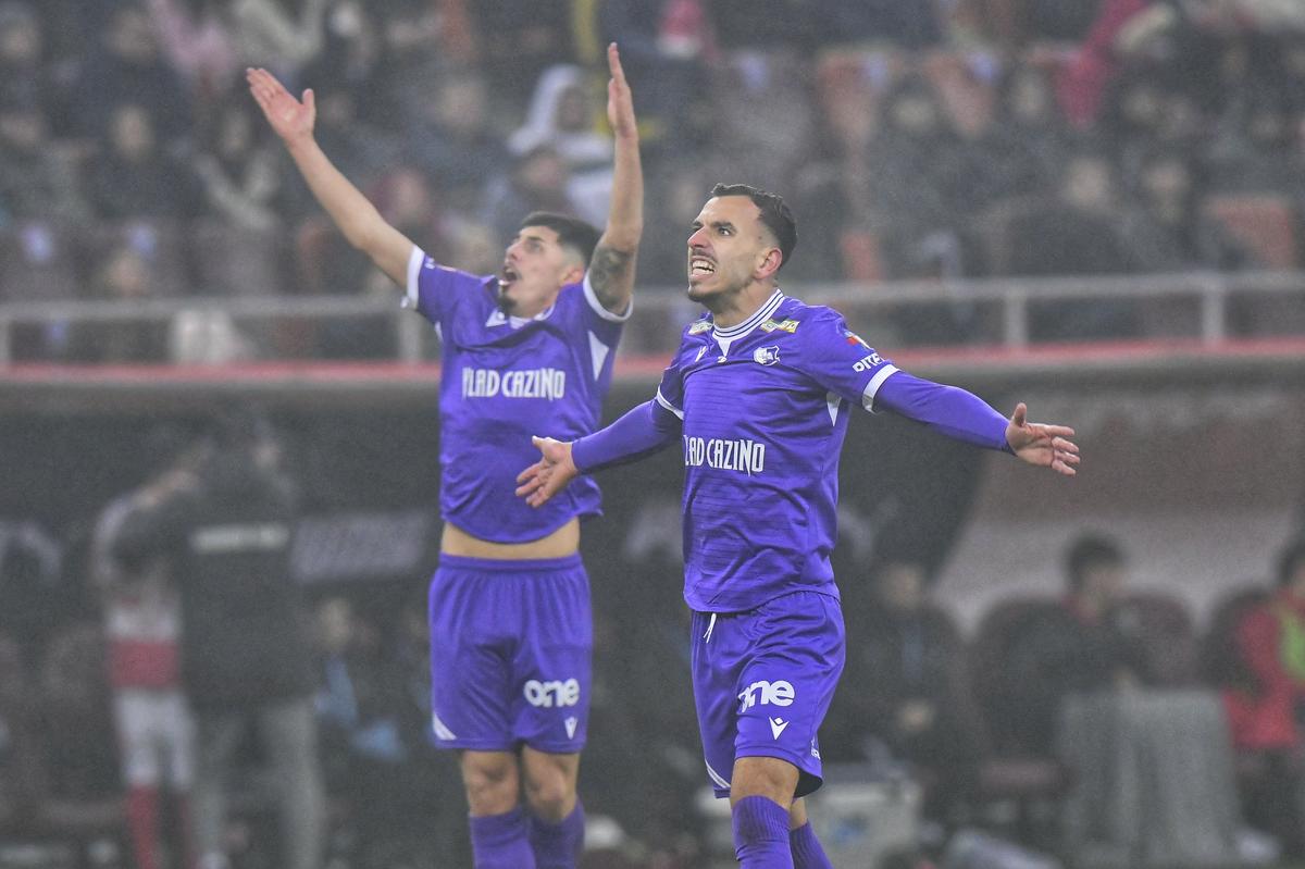 Cum a celebrat FC Argeș calificarea în play-off: sărbătoare în alb și violet pe Arena Națională