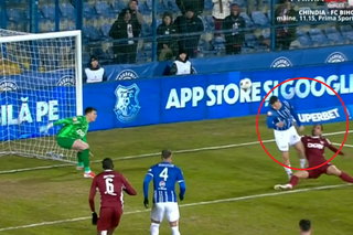 De ce nu s-a dat penalty la ultima fază din Farul - CFR Cluj » Avem imaginea care nu s-a văzut la TV