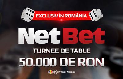 Nu e glumă! Din 1 aprilie, 50.000 de lei în fiecare lună în turnee de table pe NetBet