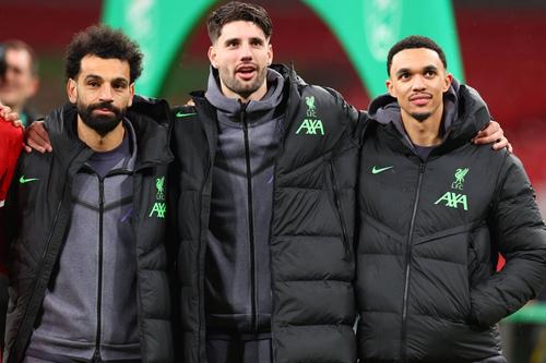 Mohamed Salah, Dominik Szoboszlai și Trent Alexander-Arnold / Foto: Imago