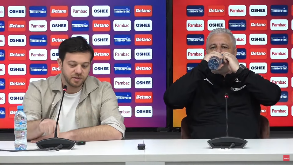 Victor Angelescu a intervenit la conferința de presă susținută de Marius Șumudică