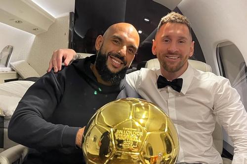 Yassine Cheuko și Lionel Messi / Foto: Instagram