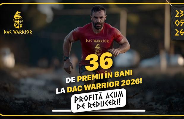 Zeci de premii în bani la Dac Warrior, competiția OCR și trail a anului în Prahova. Nu rata perioada de reduceri!