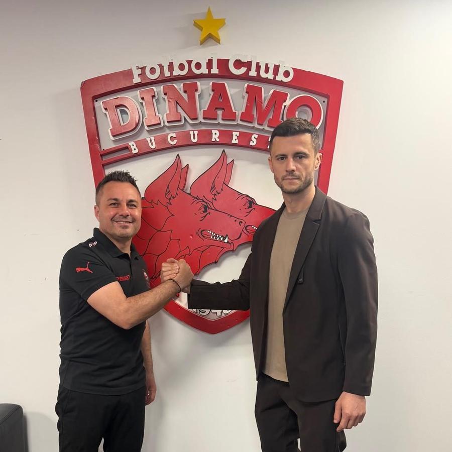 Florentin Petre și-a prelungit contractul cu Dinamo // FOTO: Facebook A semnat cu Dinamo până în 2028: „Nu e păcăleală de 1 aprilie”