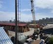 Fosta tribună principală de la stadionul „8 mai” - Depozit de cherestea în 2021 FOTO Răzvan Butcaru