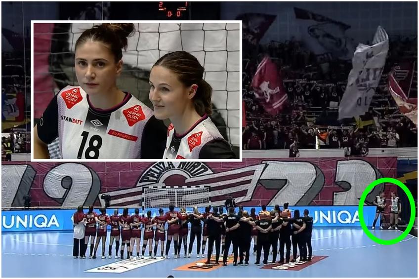 După fluierul final, galeria și jucătoarele au cântat minute bune. Atmosfera le-a „hipnotizat” pe mezinele lotului norvegian, Tuva Hove (22 de ani) și Mina Hesselberg (23 de ani).