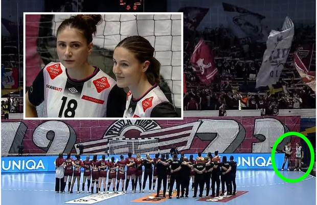 Imaginea sezonului în handbalul european » Adversarele de la Vipers au rămas în Polivalentă și au privit fascinate galeria Rapidului
