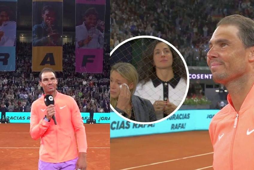 Rafael Nadal a jucat pentru ultima oară la Madrid, într-o seară marcată de multe emoții / Sursă foto: Captură Twitter