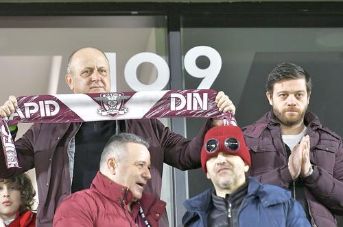 Sus, Dan Șucu și Victor Angelescu, acționarii de la Rapid // foto: Imago Images