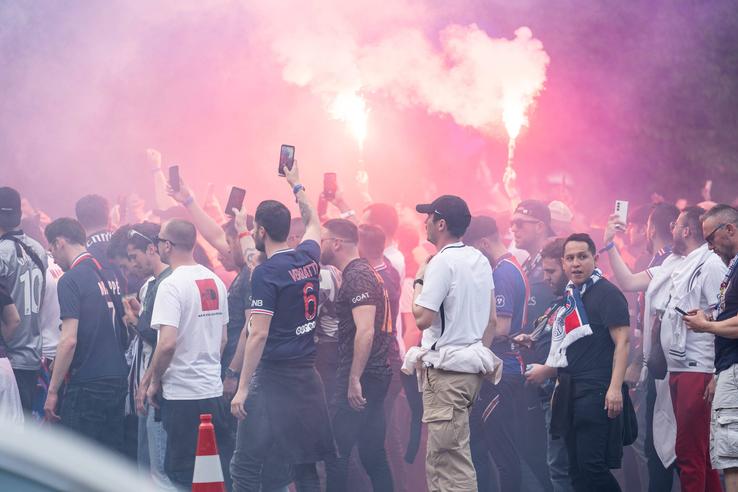 Suporterii au făcut show înainte de Dortmund - PSG/ foto Imago Images