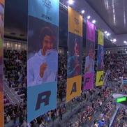 Scenografia pregătită la Madrid pentru Rafael Nadal / Sursă foto: Captură Twitter