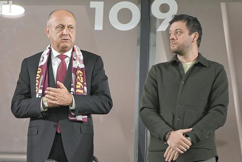 Dan Șucu (în stânga) și Victor Angelescu, acționarii Rapidului // foto: Imago Images