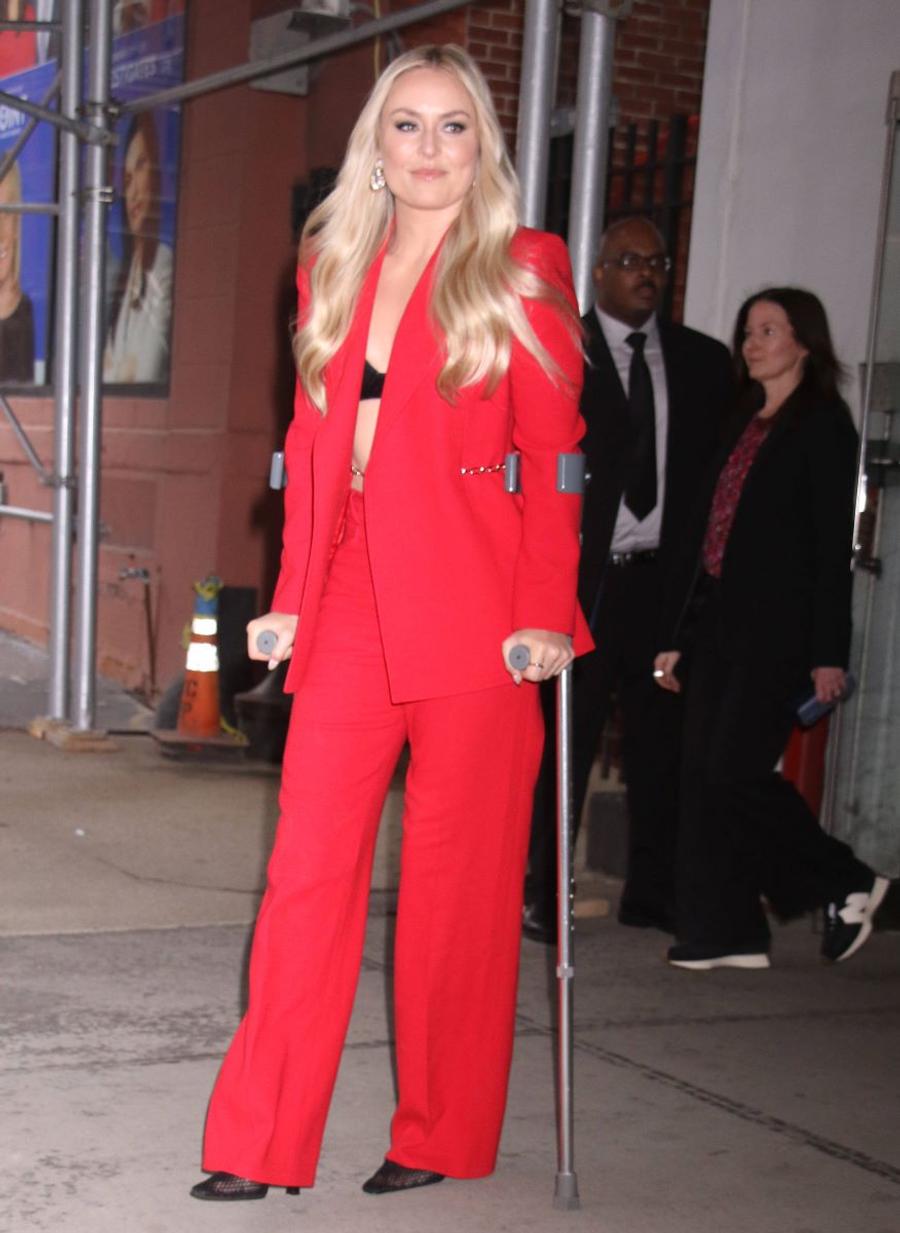 Lindsey Vonn într-o apariție publică la New York pe 30 aprilie 2026 Foto: Imago Images Lindsey Vonn, nehotărâtă în privința viitorului după coșmarul de la Milano Cortina: „Emoțional, nu pot lua o decizie acum”