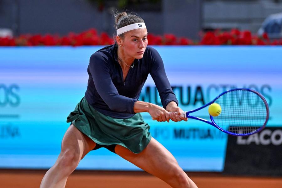 Marta Kostuyk în acțiune la Madrid Foto: Imago Images Marta Kostyuk, cel mai bun rezultat al carierei și superstiția cărților de joc: „Pur și simplu, am ghicit”