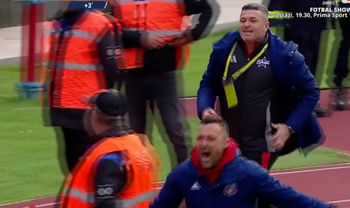 Chindia - Steaua // Captură foto @Prima Sport 1