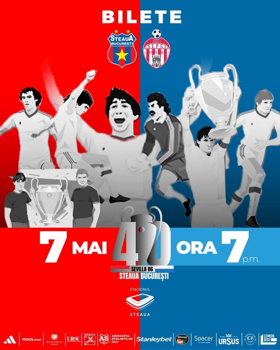 Ce pregătește Steaua pentru 7 mai, când se împlinesc patru decenii de la cucerirea Cupei Campionilor » Cum arată biletele speciale