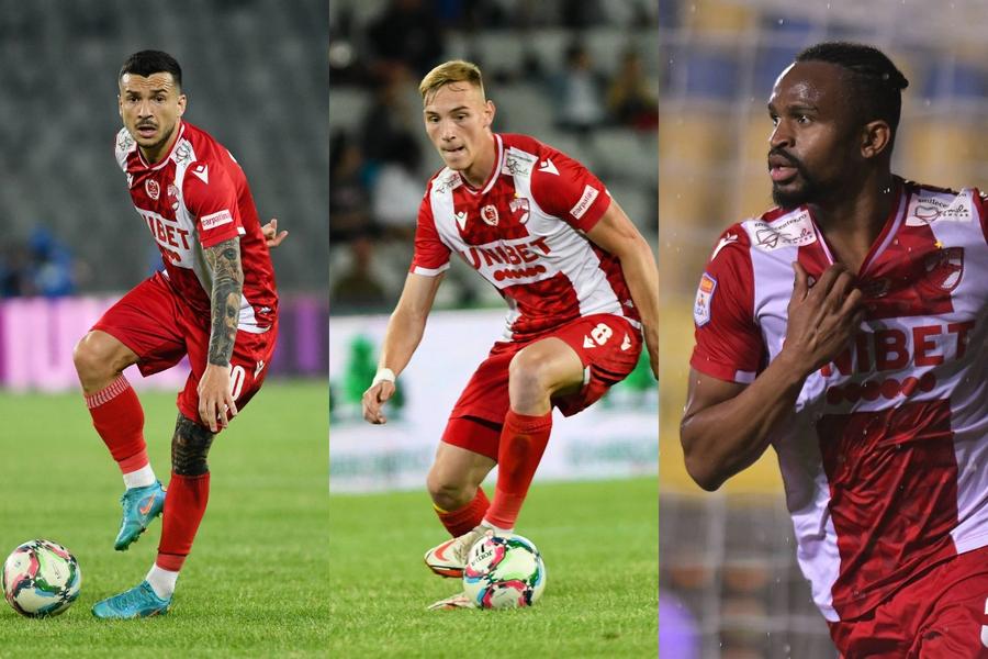 De la stânga la dreapta: Matei, Pierret și Irobiso U Cluj vrea 3 titulari de la Dinamo: „În iarnă ne-a refuzat, acum putem să-l luăm!”