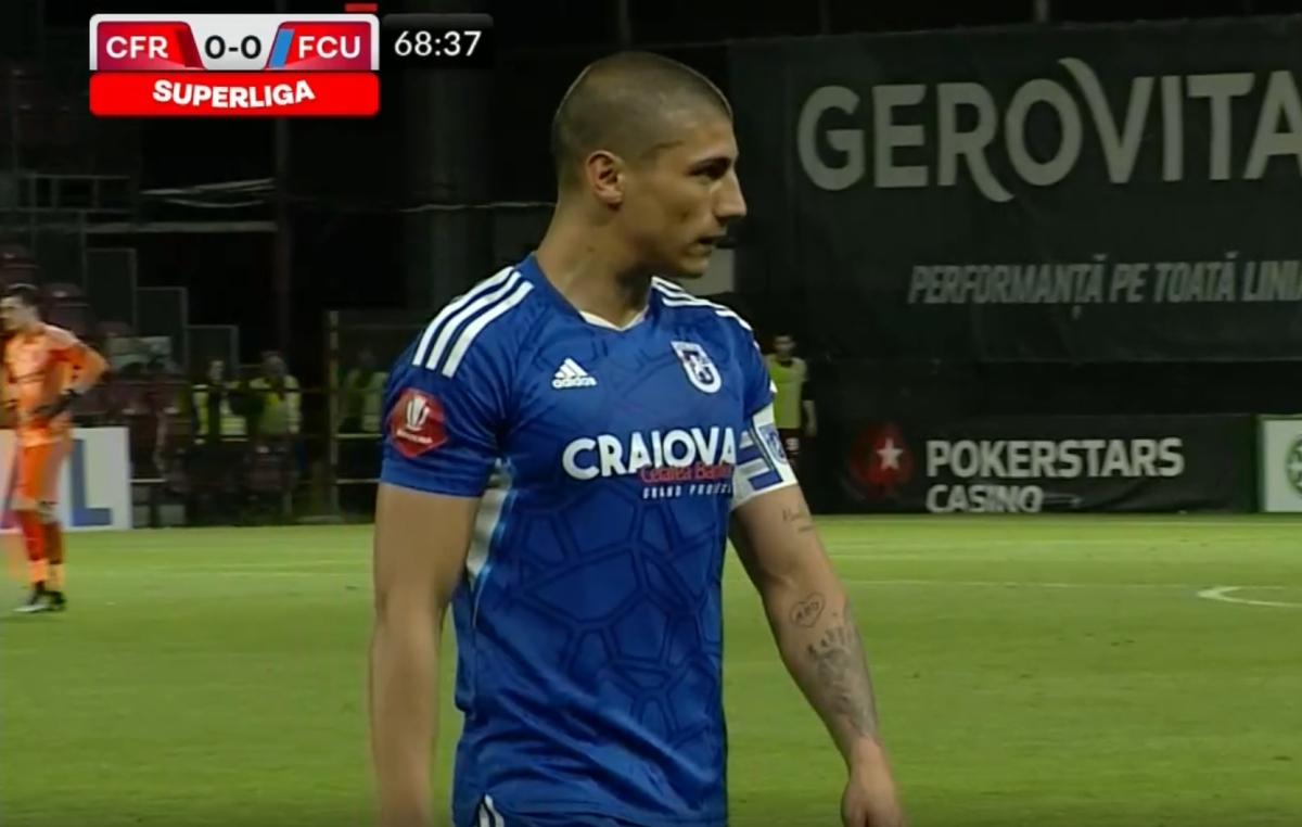 Juan Bauza, eliminat în CFR Cluj - FCU Craiova