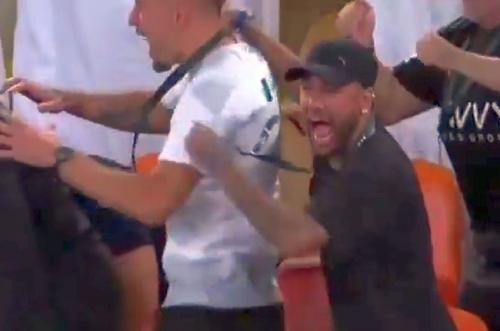Neymar, bucuria după succesul lui Al-Hilal, foto: captură X