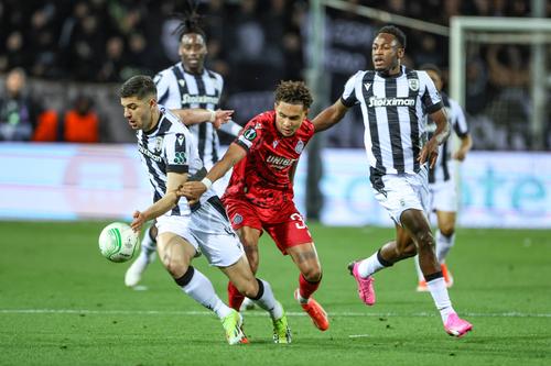 PAOK a fost eliminată de Club Brugge în „sferturile” Conference League. Foto: Imago Images